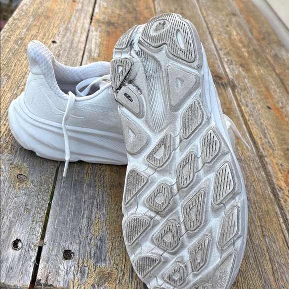 HOKA White Athletic Sneakers - Picture 4 of 5